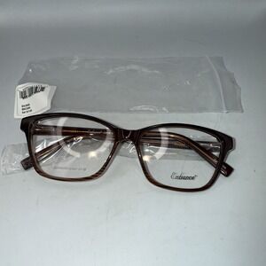 Men's Women's Glasses Frame Enhance 3908 Eyeglasses Frame Size 54mm Brown